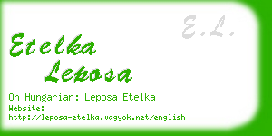 etelka leposa business card